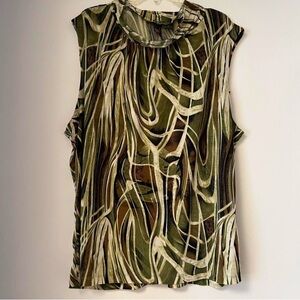 Green Abstract Women's Top